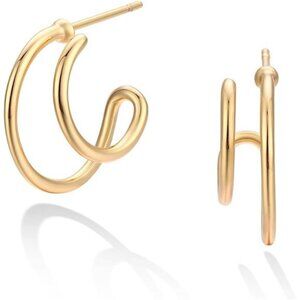 Earring Stud Sets for Women 14K Gold Plated 925 Sterling Sliver Post Small Stud